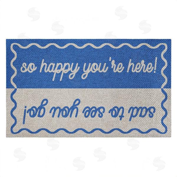 stupell industries Stupell Studio | Dual Greetings & Goodbye Faux Sisal Door Mat