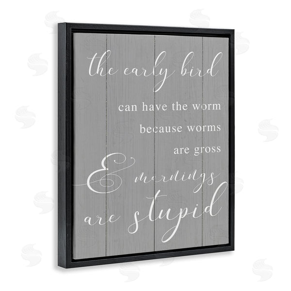 Stupell Industries Stupell Studio | Early Bird Gets Worm Parody Wall Art