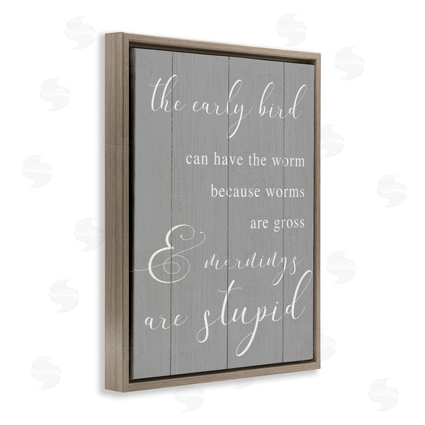 Stupell Industries Stupell Studio | Early Bird Gets Worm Parody Wall Art
