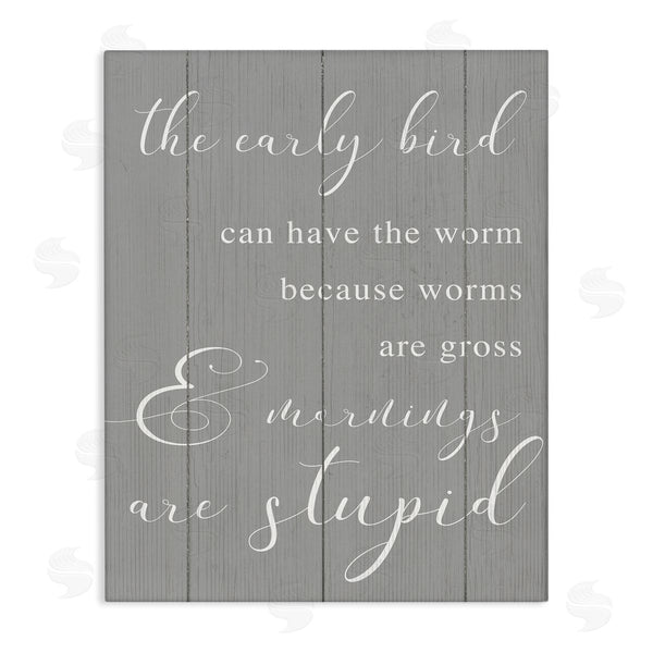 stupell industries Stupell Studio | Early Bird Gets Worm Parody Wall Art