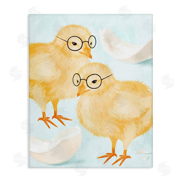 stupell industries Stupell Studio | Easter Chicks Hatched Eggs Yellow Birds Round Glasses Wall Art