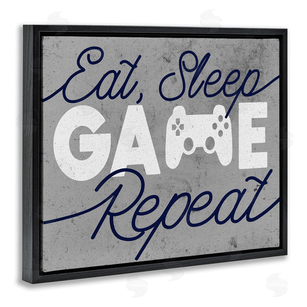 Stupell Industries Stupell Studio | Eat Sleep Game Over Grey