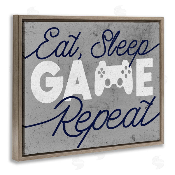 Stupell Industries Stupell Studio | Eat Sleep Game Over Grey