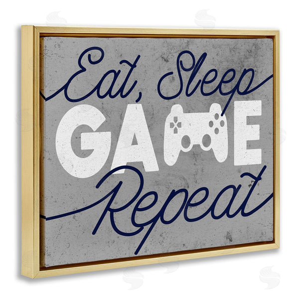 Stupell Industries Stupell Studio | Eat Sleep Game Over Grey