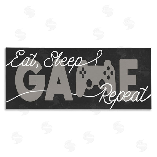 stupell industries Stupell Studio | Eat Sleep Game Repeat Phrase Minimal Grey Controller