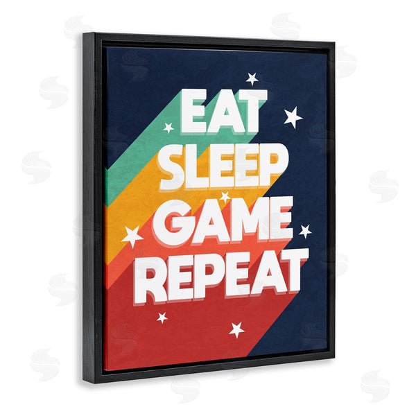 Stupell Industries Stupell Studio | Eat Sleep Game Repeat Retro