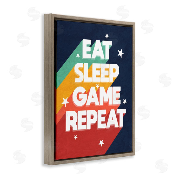 Stupell Industries Stupell Studio | Eat Sleep Game Repeat Retro