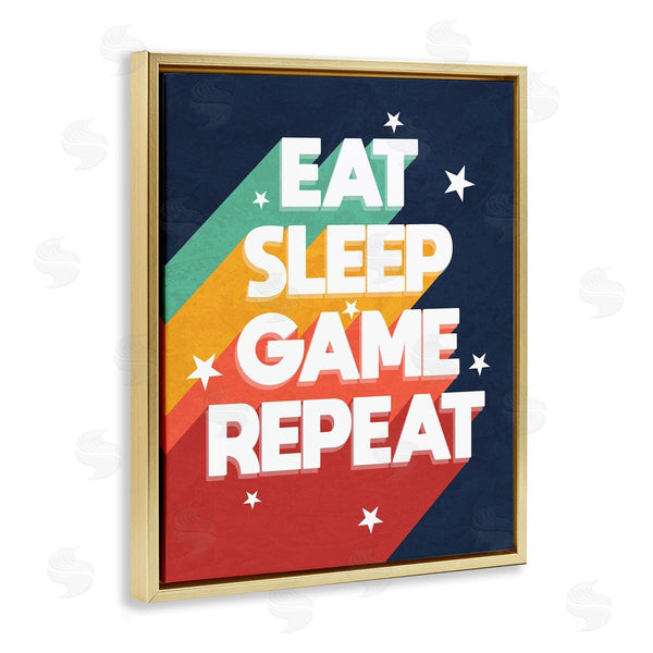 Stupell Industries Stupell Studio | Eat Sleep Game Repeat Retro