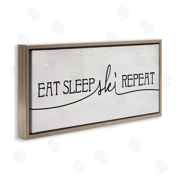 Stupell Industries Stupell Studio | Eat Sleep Ski Repeat Phrase Wall Art