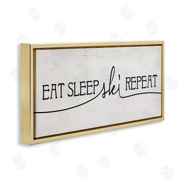 Stupell Industries Stupell Studio | Eat Sleep Ski Repeat Phrase Wall Art