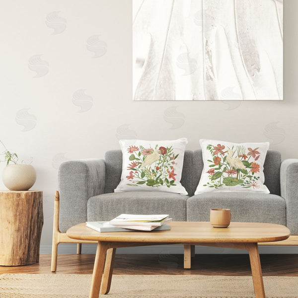 stupell industries Stupell Studio | Egrets Color Pop Flowers Printed Throw Pillow Set