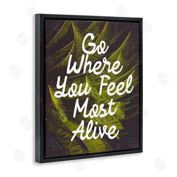 Stupell Industries Stupell Studio | Encouraging Life Calligraphy Quote Botanical Plant Leaf Wall Art
