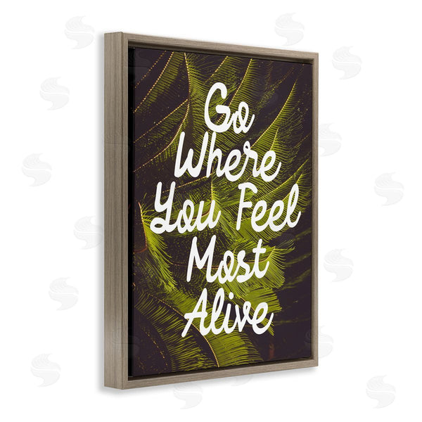 Stupell Industries Stupell Studio | Encouraging Life Calligraphy Quote Botanical Plant Leaf Wall Art