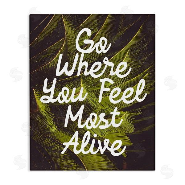 stupell industries Stupell Studio | Encouraging Life Calligraphy Quote Botanical Plant Leaf Wall Art