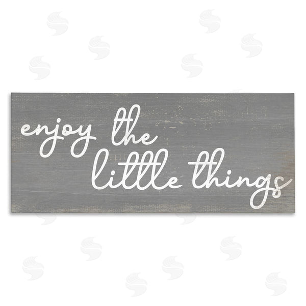 stupell industries Stupell Studio | Enjoy the Little Things Phrase Cursive Grey White