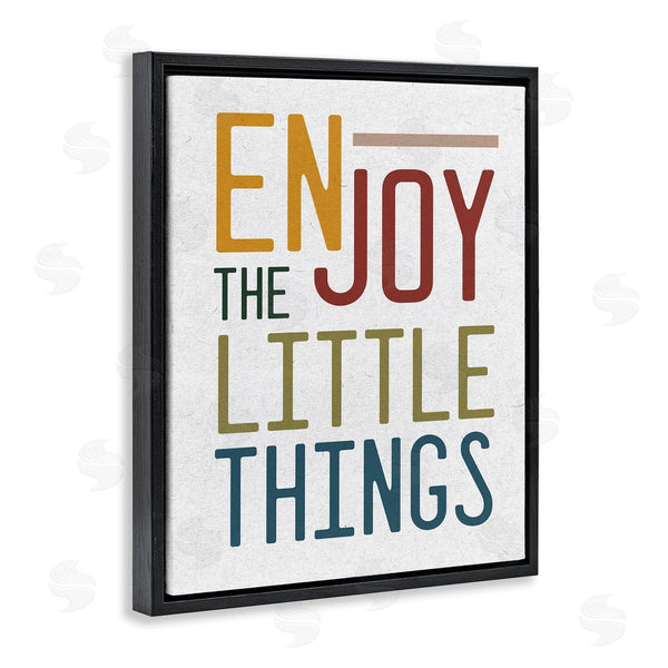 Stupell Industries Stupell Studio | Enjoy The Little Things Quote Blue Red Typography
