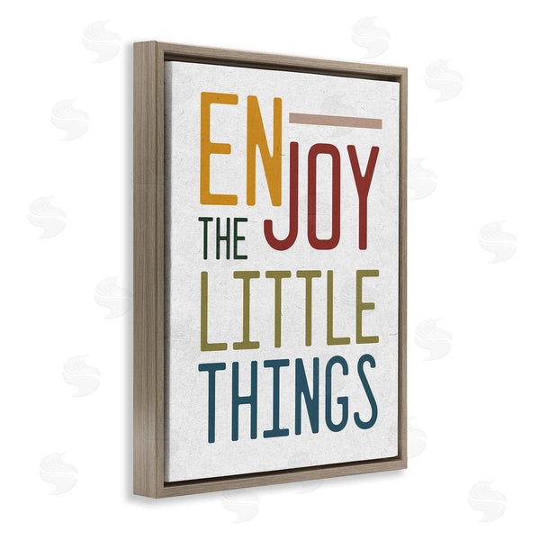 Stupell Industries Stupell Studio | Enjoy The Little Things Quote Blue Red Typography