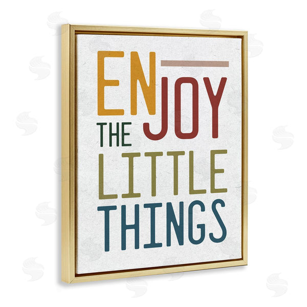 Stupell Industries Stupell Studio | Enjoy The Little Things Quote Blue Red Typography