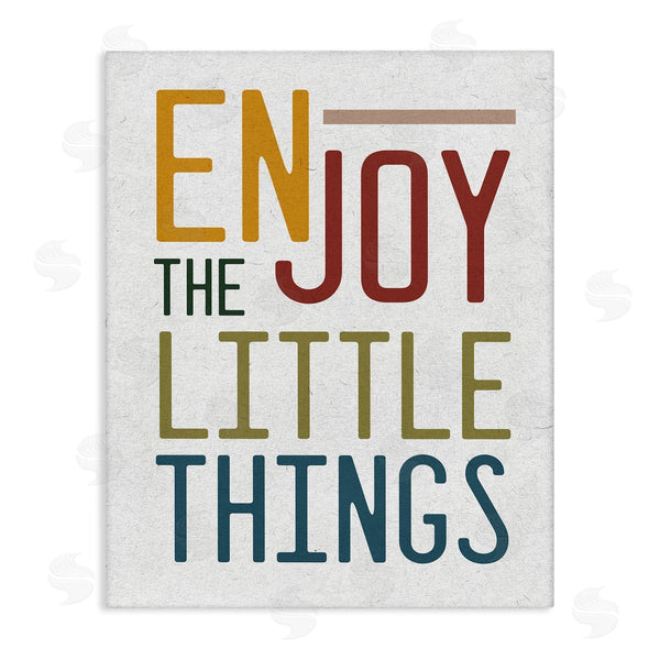 stupell industries Stupell Studio | Enjoy The Little Things Quote Blue Red Typography