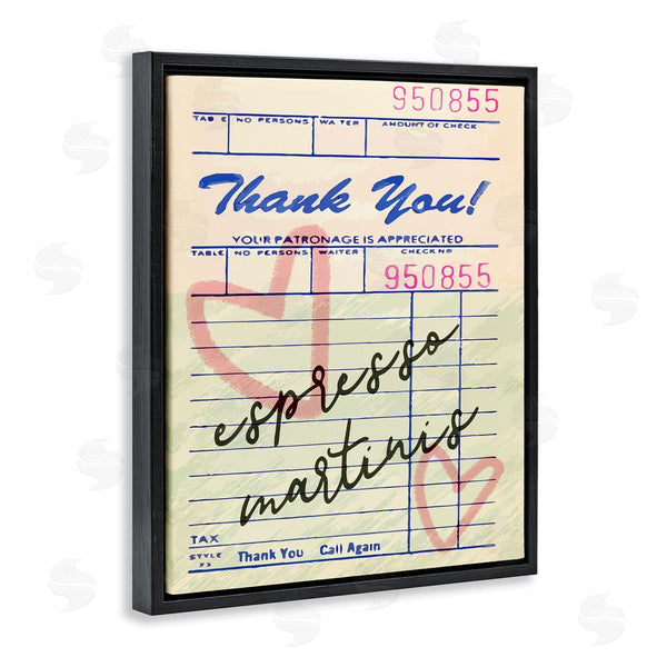 Stupell Industries Stupell Studio | Espresso Martinis Guest Check