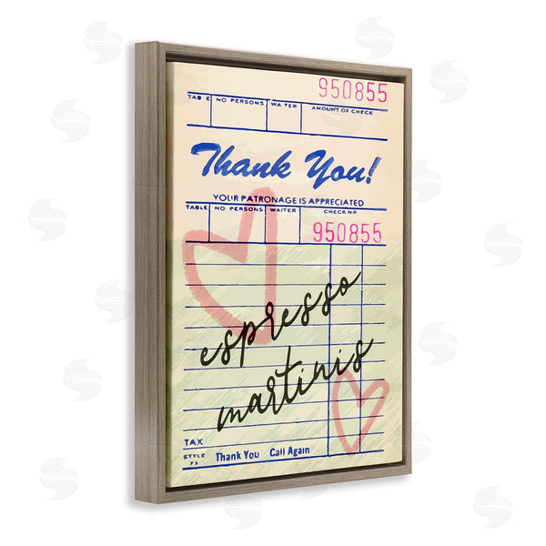 Stupell Industries Stupell Studio | Espresso Martinis Guest Check