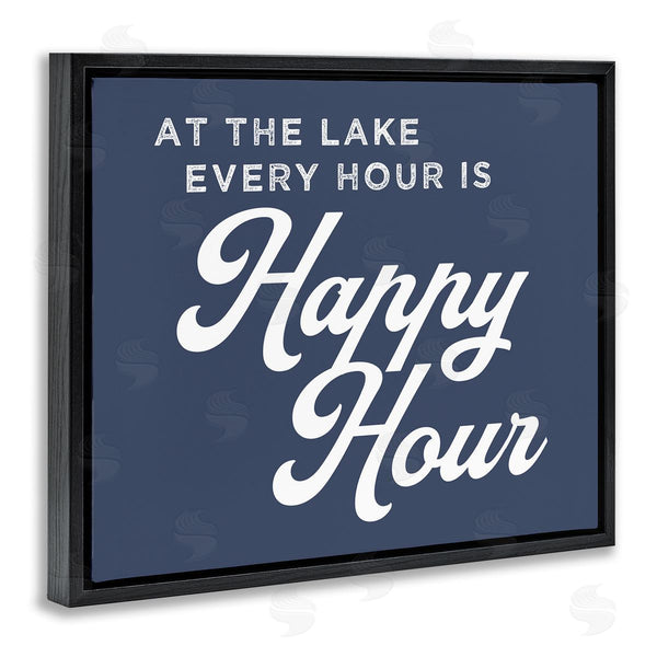 Stupell Industries Stupell Studio | Ever Hour's Happy Hour Nautical Lake Sign Wall Art