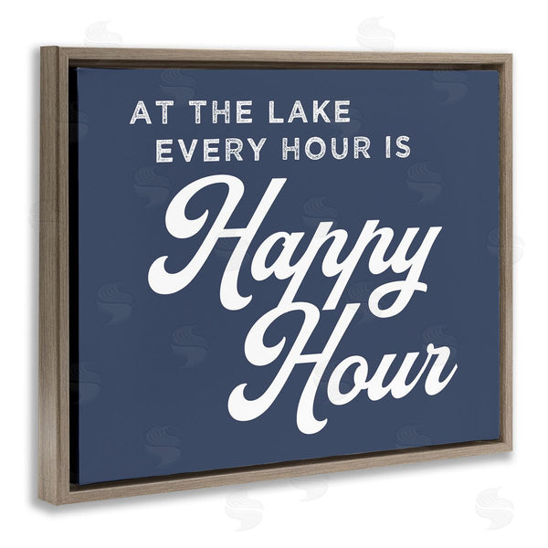 Stupell Industries Stupell Studio | Ever Hour's Happy Hour Nautical Lake Sign Wall Art