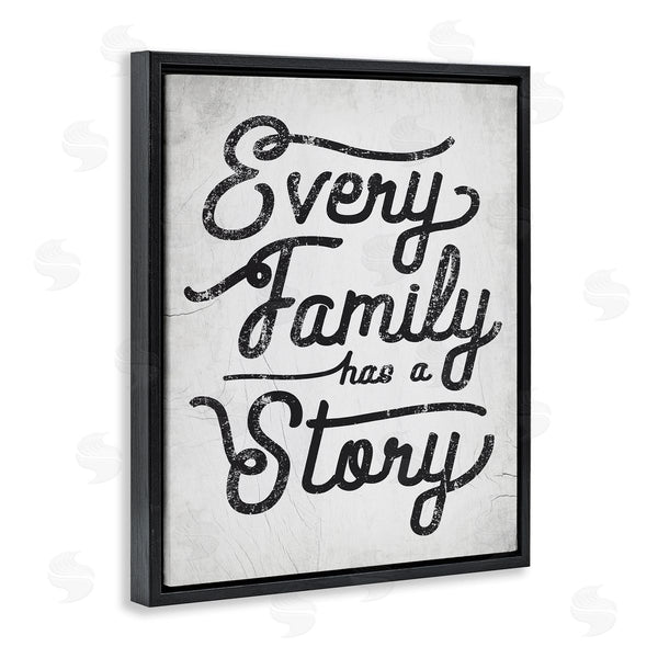 Stupell Industries Stupell Studio | Every Family Has A Story Sentiments Rustic Cracked Pattern Wall Art