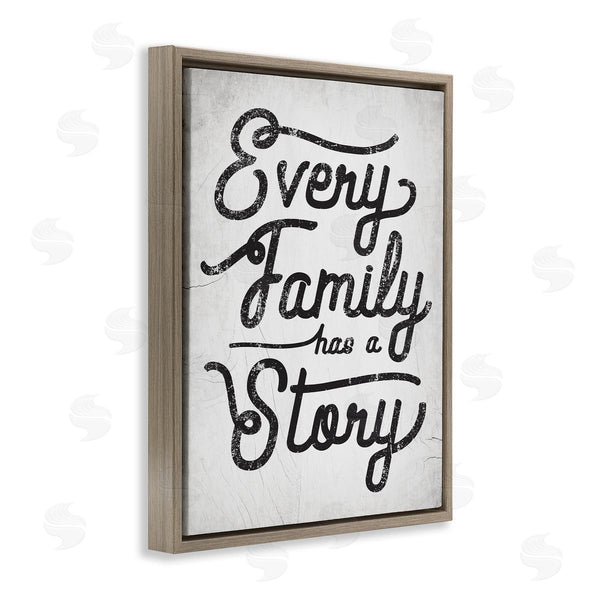 Stupell Industries Stupell Studio | Every Family Has A Story Sentiments Rustic Cracked Pattern Wall Art