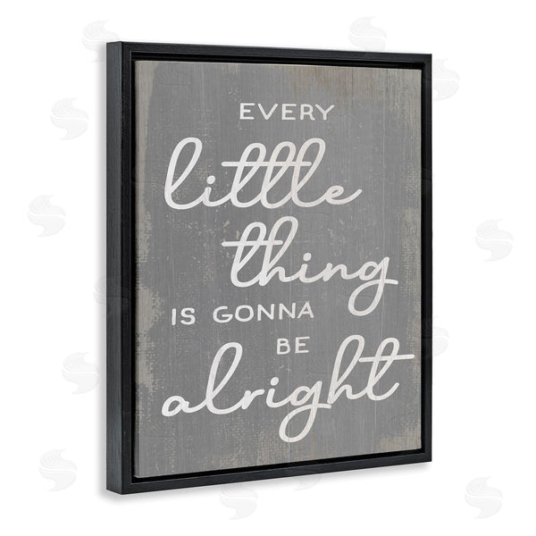Stupell Industries Stupell Studio | Every Little Thing Positivity Phrase Rustic Grey White Wall Art