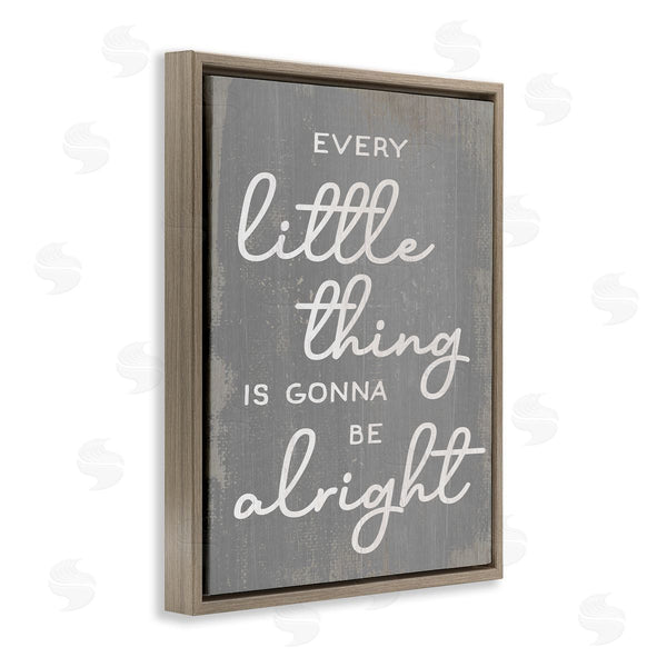 Stupell Industries Stupell Studio | Every Little Thing Positivity Phrase Rustic Grey White Wall Art