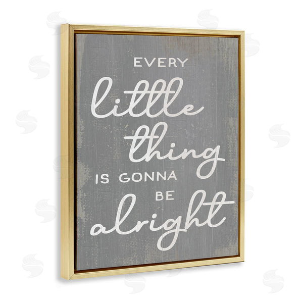 Stupell Industries Stupell Studio | Every Little Thing Positivity Phrase Rustic Grey White Wall Art