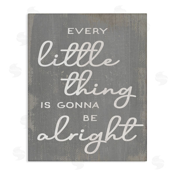 stupell industries Stupell Studio | Every Little Thing Positivity Phrase Rustic Grey White Wall Art