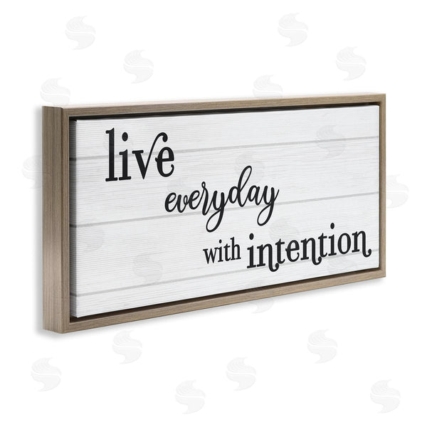 Stupell Industries Stupell Studio | Everyday With Intention Phrase Minimal Black White Text