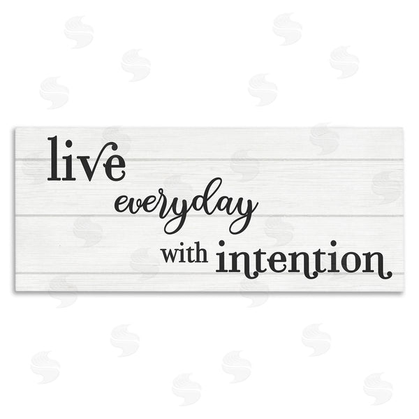 stupell industries Stupell Studio | Everyday with Intention Phrase Minimal Black White Text