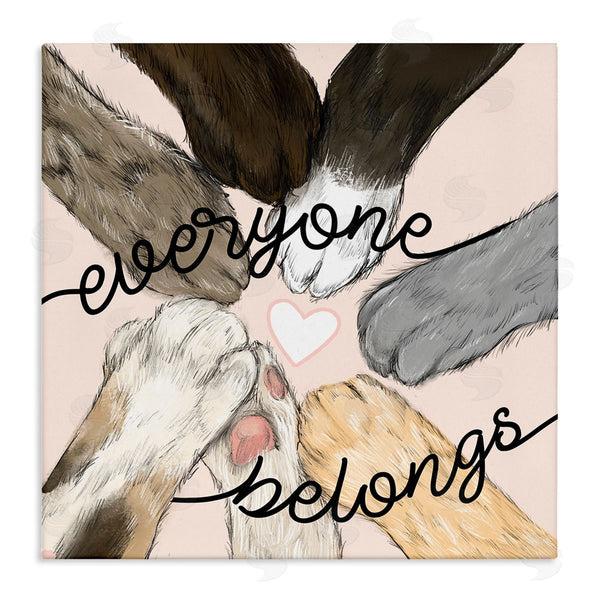 stupell industries Stupell Studio | Everyone Belongs Inclusivity Phrase Pet Cat Paws Wall Art