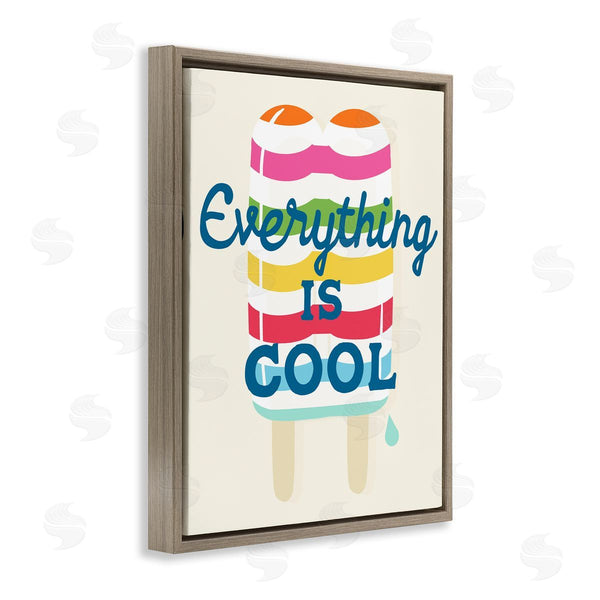 Stupell Industries Stupell Studio | Everything Is Cool Summer Striped Ice Pop Snack Wall Art