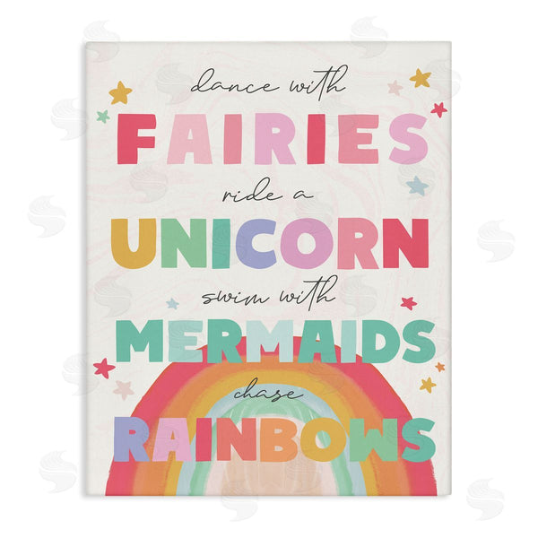 stupell industries Stupell Studio | Fairies Unicorns Mermaids and Rainbows Whimsical Design