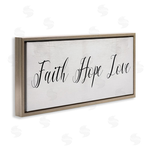 Stupell Industries Stupell Studio | Faith Hope Love Phrase Minimal Elegant Text