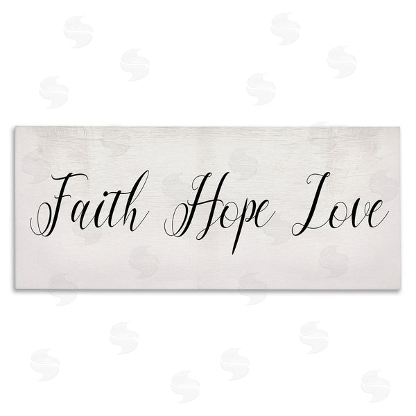 stupell industries Stupell Studio | Faith Hope Love Phrase Minimal Elegant Text