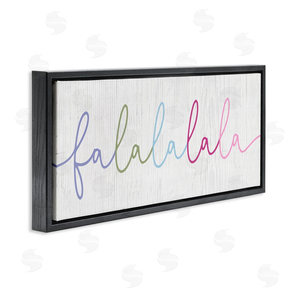 Stupell Industries Stupell Studio | Falalalala Holiday Cursive Rainbow Text