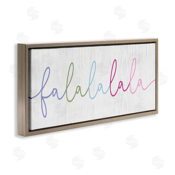 Stupell Industries Stupell Studio | Falalalala Holiday Cursive Rainbow Text