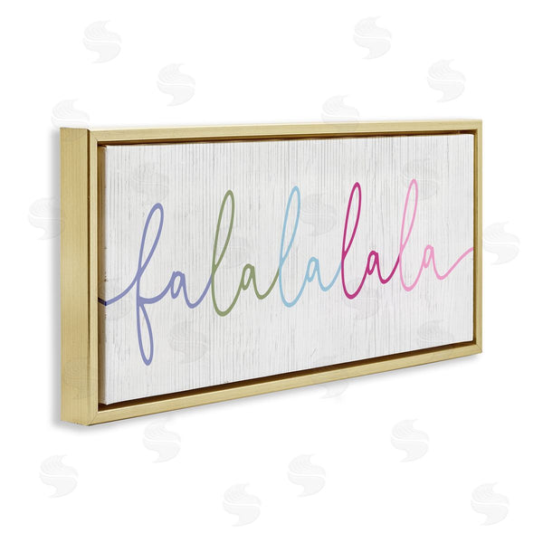 Stupell Industries Stupell Studio | Falalalala Holiday Cursive Rainbow Text