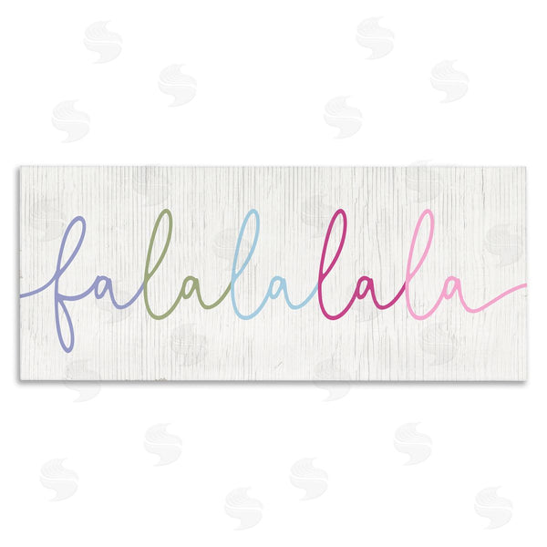 stupell industries Stupell Studio | Falalalala Holiday Cursive Rainbow Text