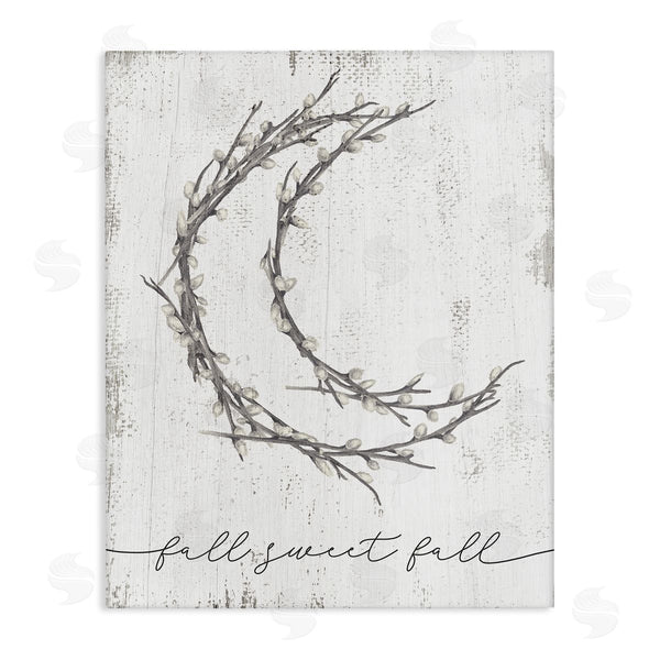 stupell industries Stupell Studio | Fall Sweet Fall Greeting Pussywillow Crescent Moon Wall Art