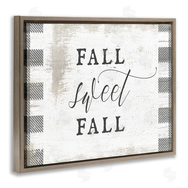 Stupell Industries Stupell Studio | Fall Sweet Fall Plaid Border