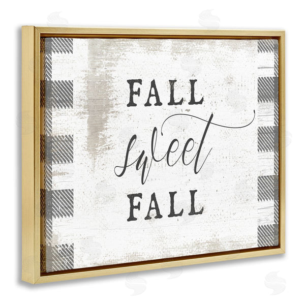 Stupell Industries Stupell Studio | Fall Sweet Fall Plaid Border