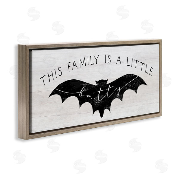 Stupell Industries Stupell Studio | Family's A Little Batty Phrase Halloween