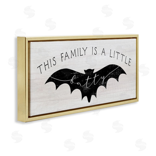 Stupell Industries Stupell Studio | Family's A Little Batty Phrase Halloween
