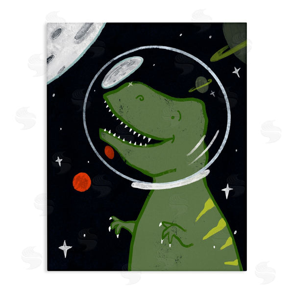 stupell industries Stupell Studio | Fantasy Dinosaur Astronaut Milky Way Space T-Rex Wall Art